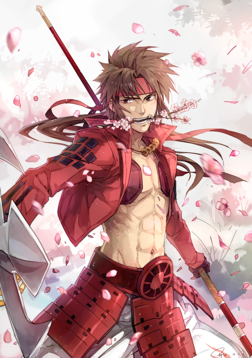 你飘这么多花慶次知道吗插画图片壁纸