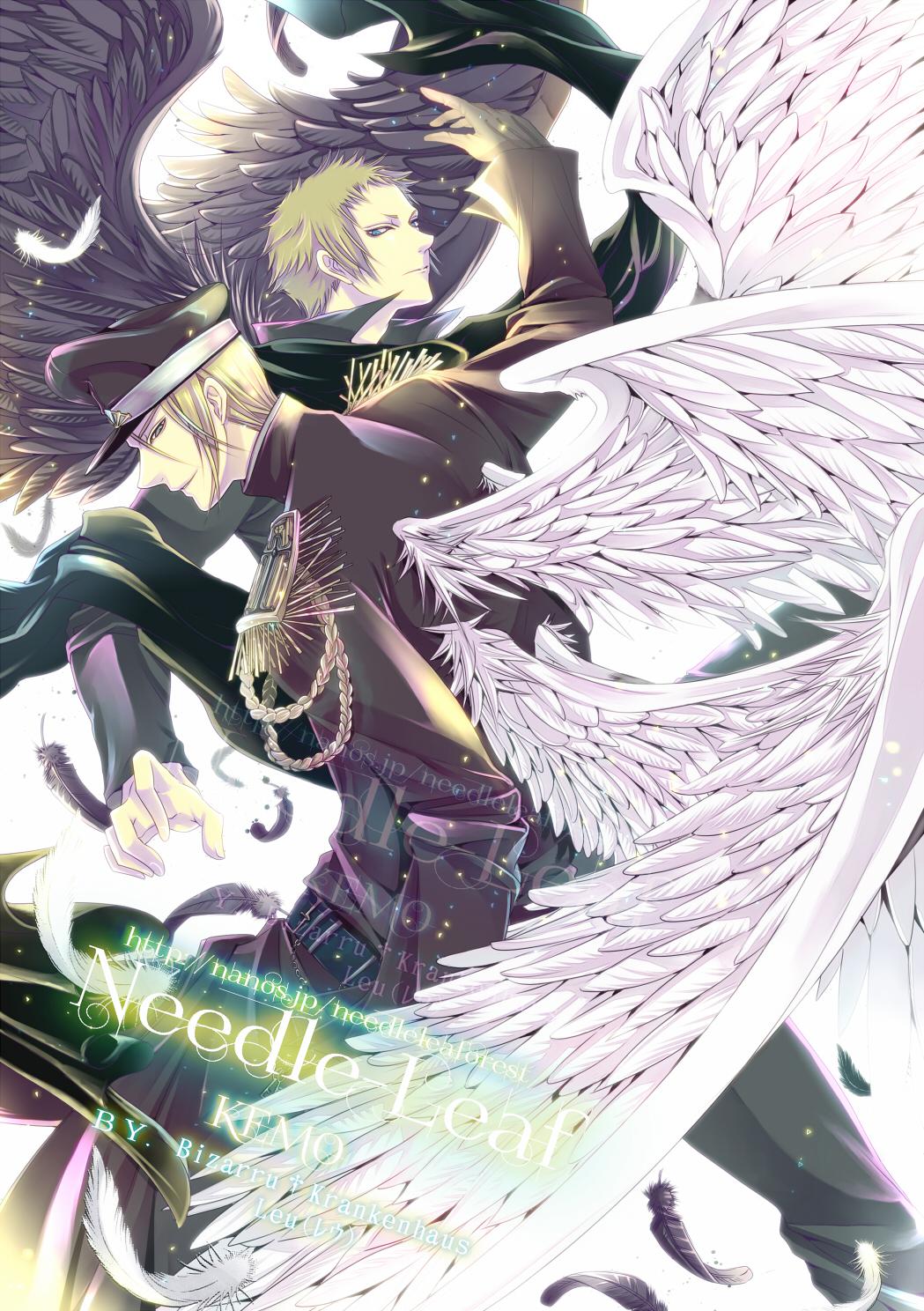 天使与堕天使插画图片壁纸