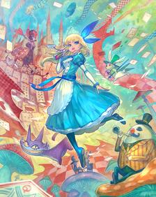 爱丽丝梦游仙境插画图片壁纸