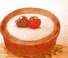 草莓和巧克力的蛋挞