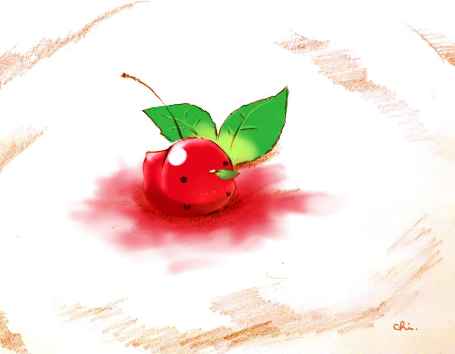 樱桃酸奶插画图片壁纸