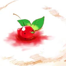 樱桃酸奶插画图片壁纸