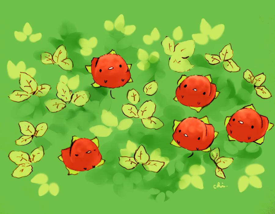 蛇草莓插画图片壁纸