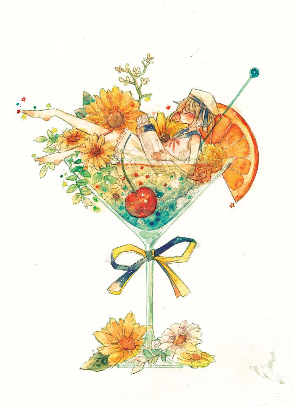 Summer Cocktail插画图片壁纸