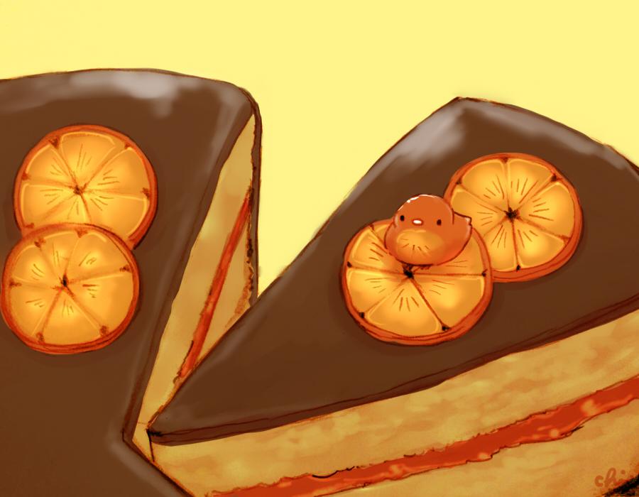 橙子和巧克力蛋糕