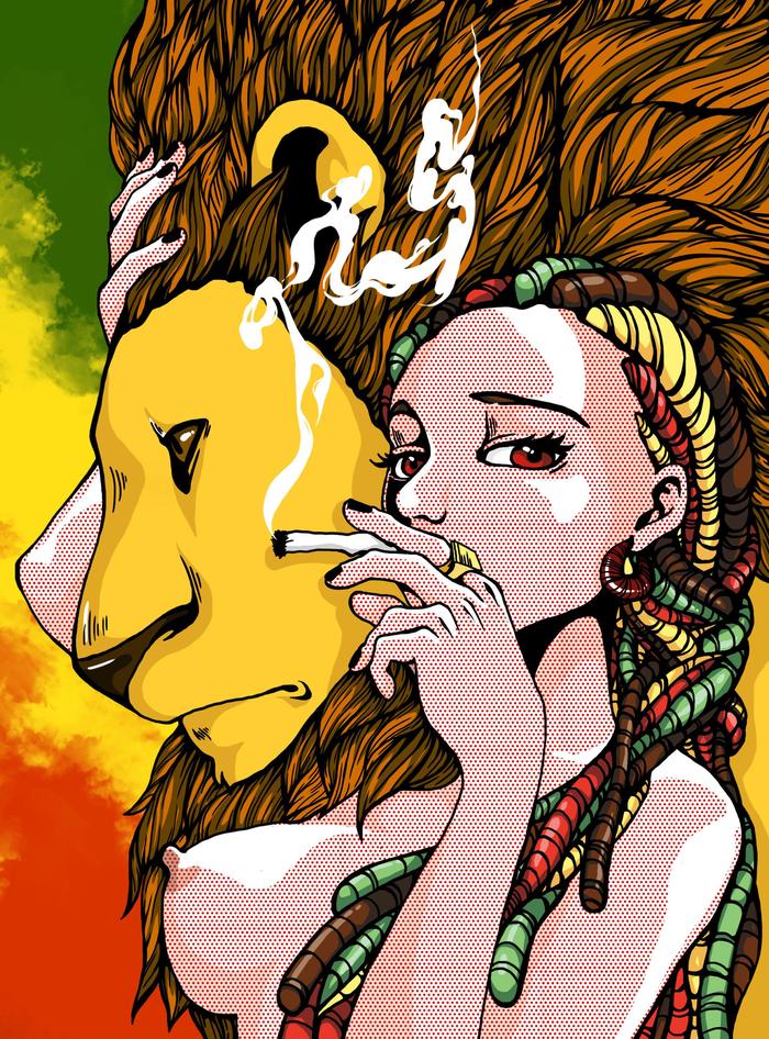 the Queen of Reggae（獅子座Leo）插画图片壁纸