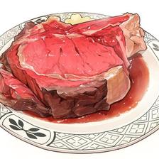 劳力士金肋的极厚烤牛肉（*´ω｀*)插画图片壁纸