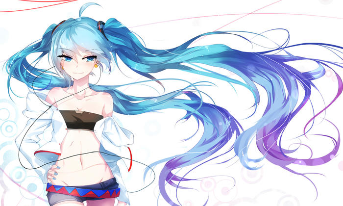 miku 漂插画图片壁纸