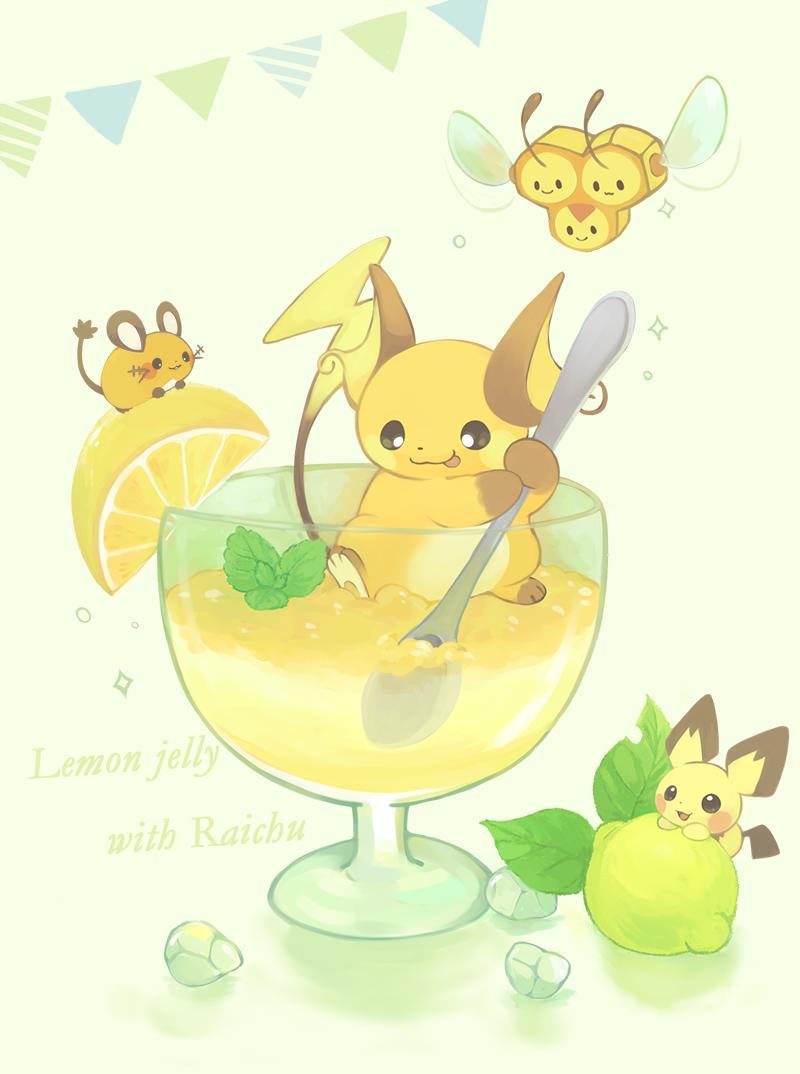 柠檬果冻插画图片壁纸