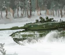 Leopard2-坦克横图
