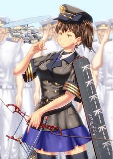 护卫舰“加贺号”下水纪念插画图片壁纸