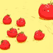 秋草莓插画图片壁纸