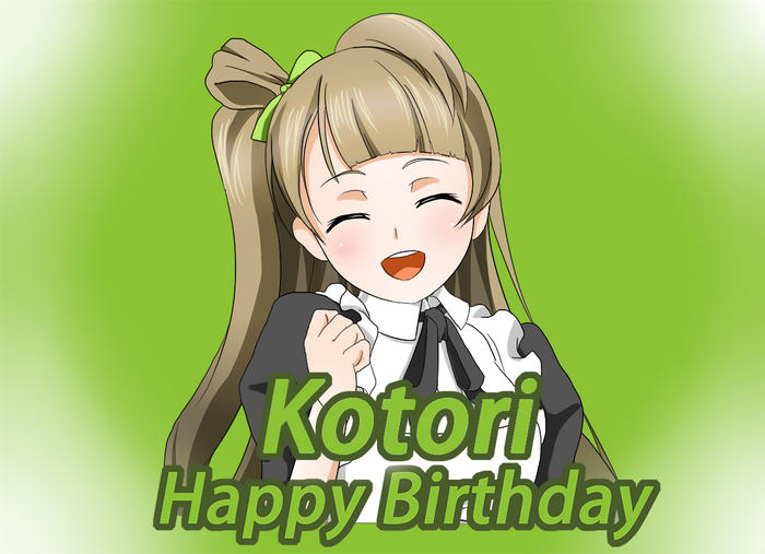 Kotori Happy Birthday插画图片壁纸