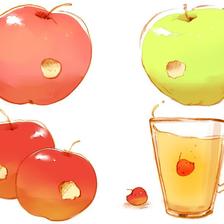 苹果汁插画图片壁纸