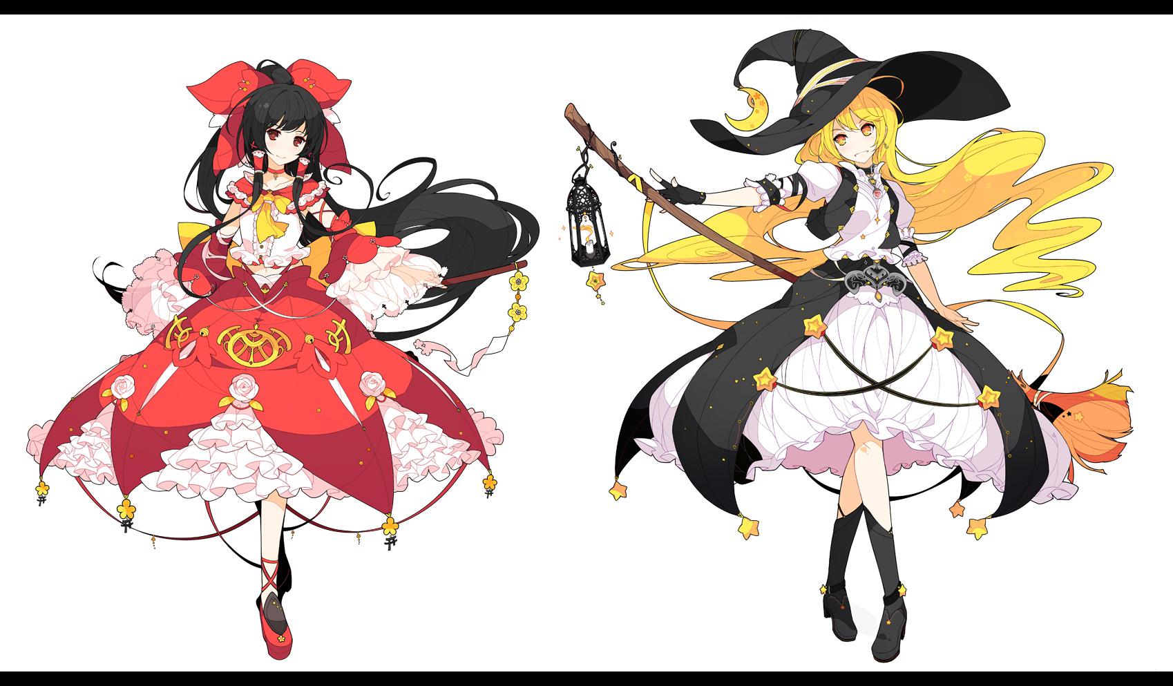 p站画师作品灵梦与魔理沙