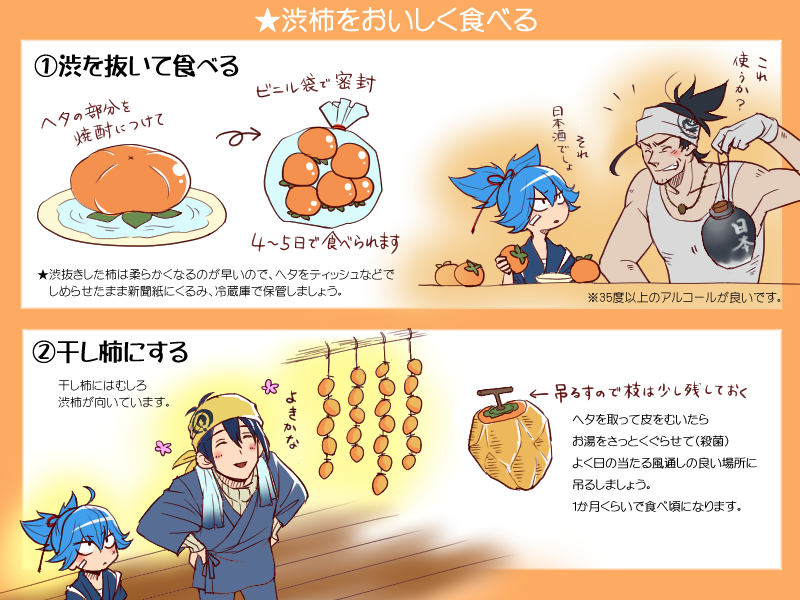 ほんとに柿のはなし插画图片壁纸