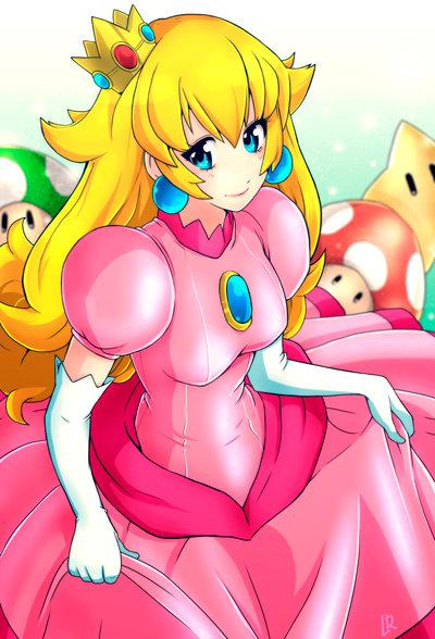 Princess Peach (Super Mario)插画图片壁纸