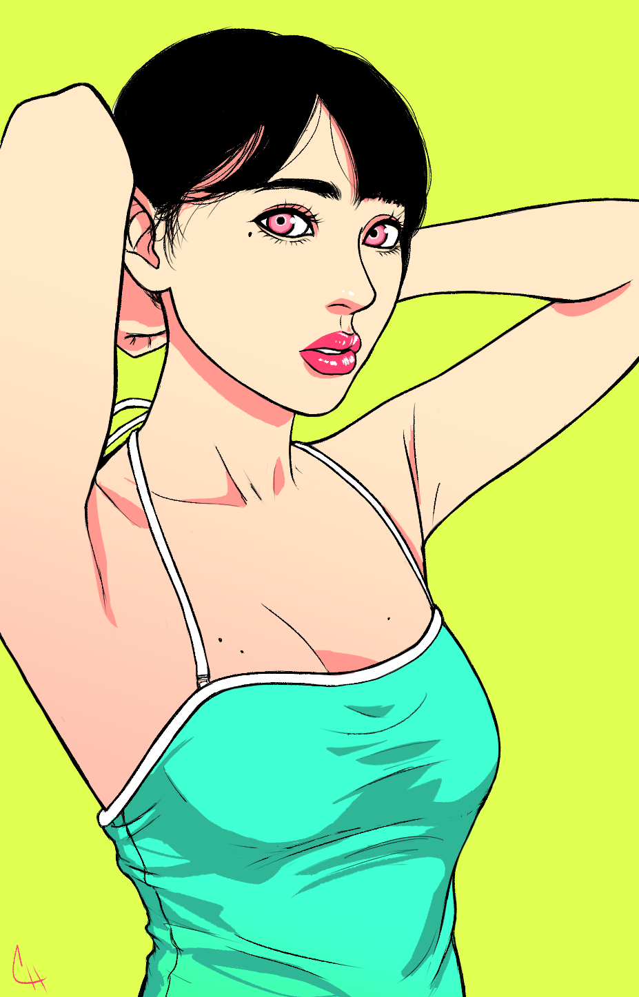 女孩子插画图片壁纸