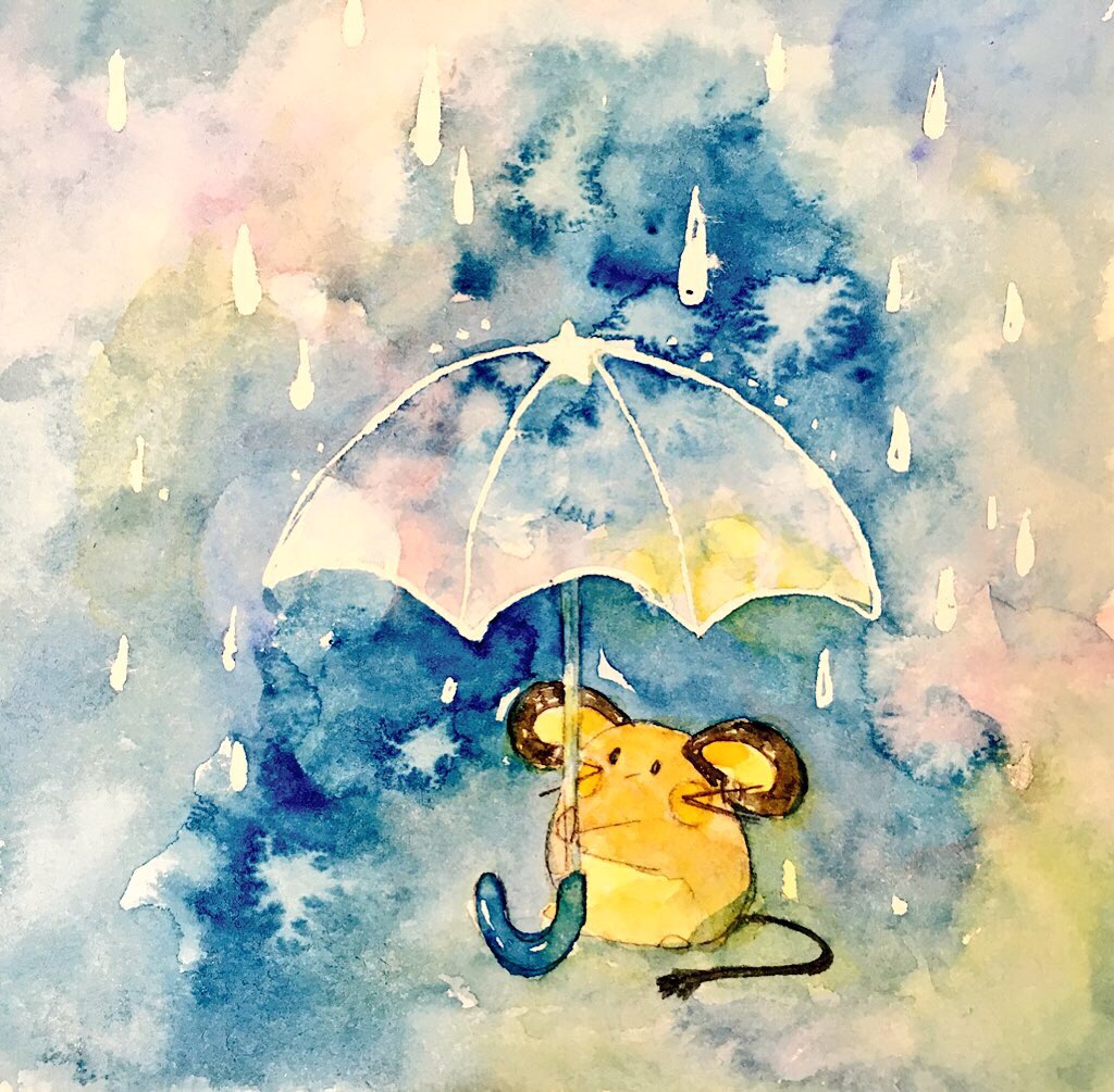 下雨插画图片壁纸