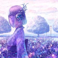 紫鸣之园插画图片壁纸
