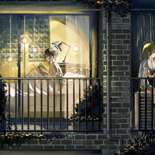 邻居是睡不着的天使插画图片壁纸