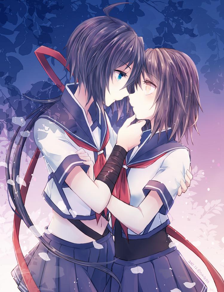 当两个人的视线重叠的时候