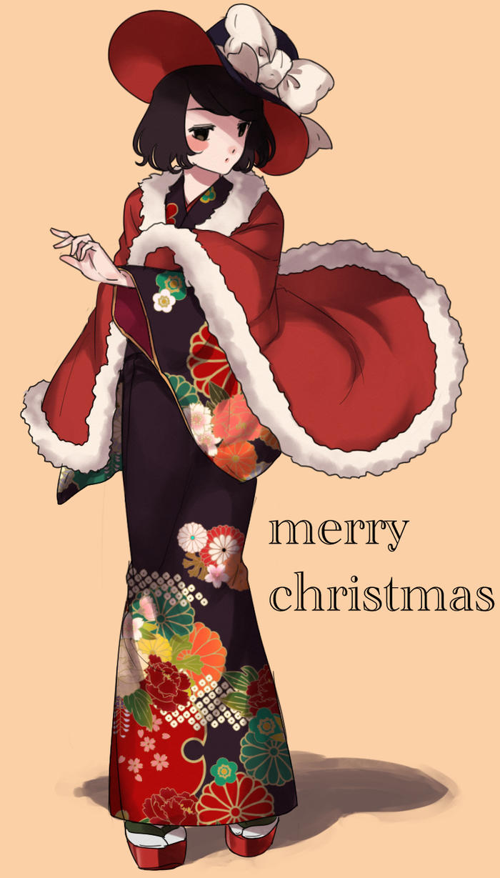 圣诞节×KIMONO插画图片壁纸