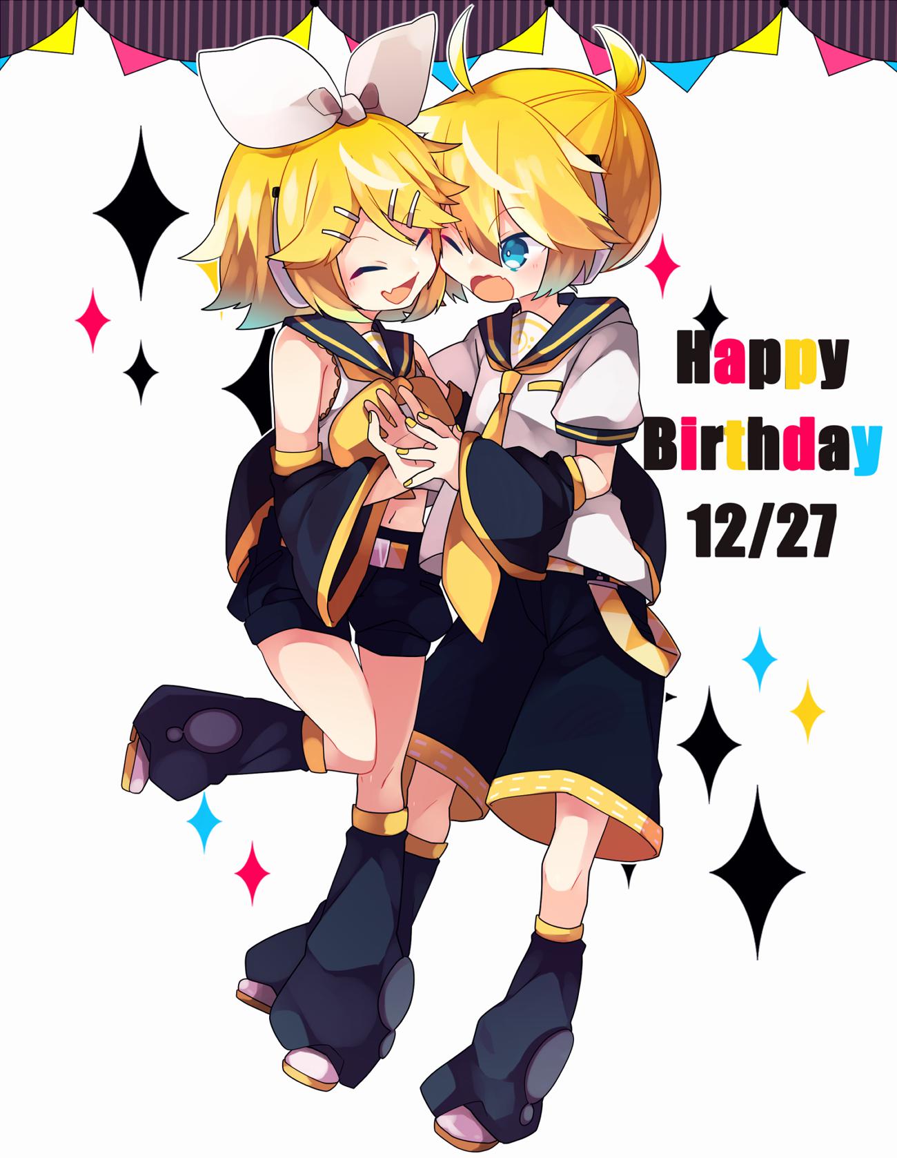 可爱的双胞胎vocaloid虚拟偶像