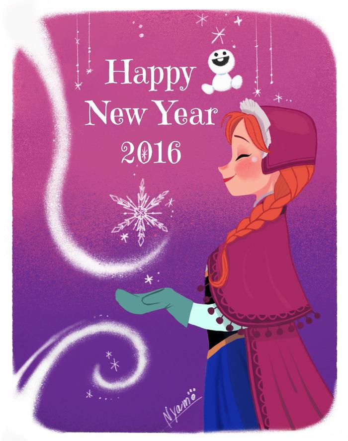 Happy New Year插画图片壁纸