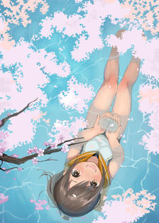 桜の海插画图片壁纸