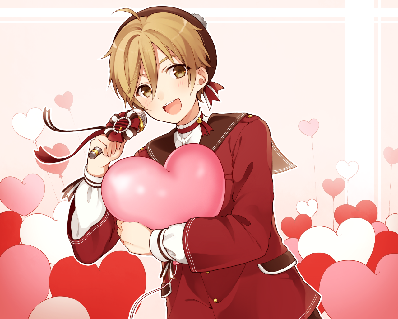 Happy Valentine插画图片壁纸