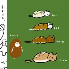 猫饼。插画图片壁纸