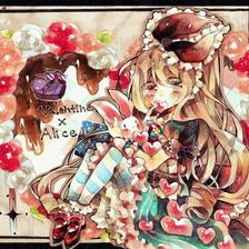 Valentine × Alice　♥插画图片壁纸