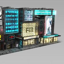 Cyberpunk Building Callouts插画图片壁纸