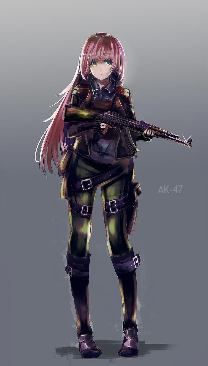 AK-47插画图片壁纸
