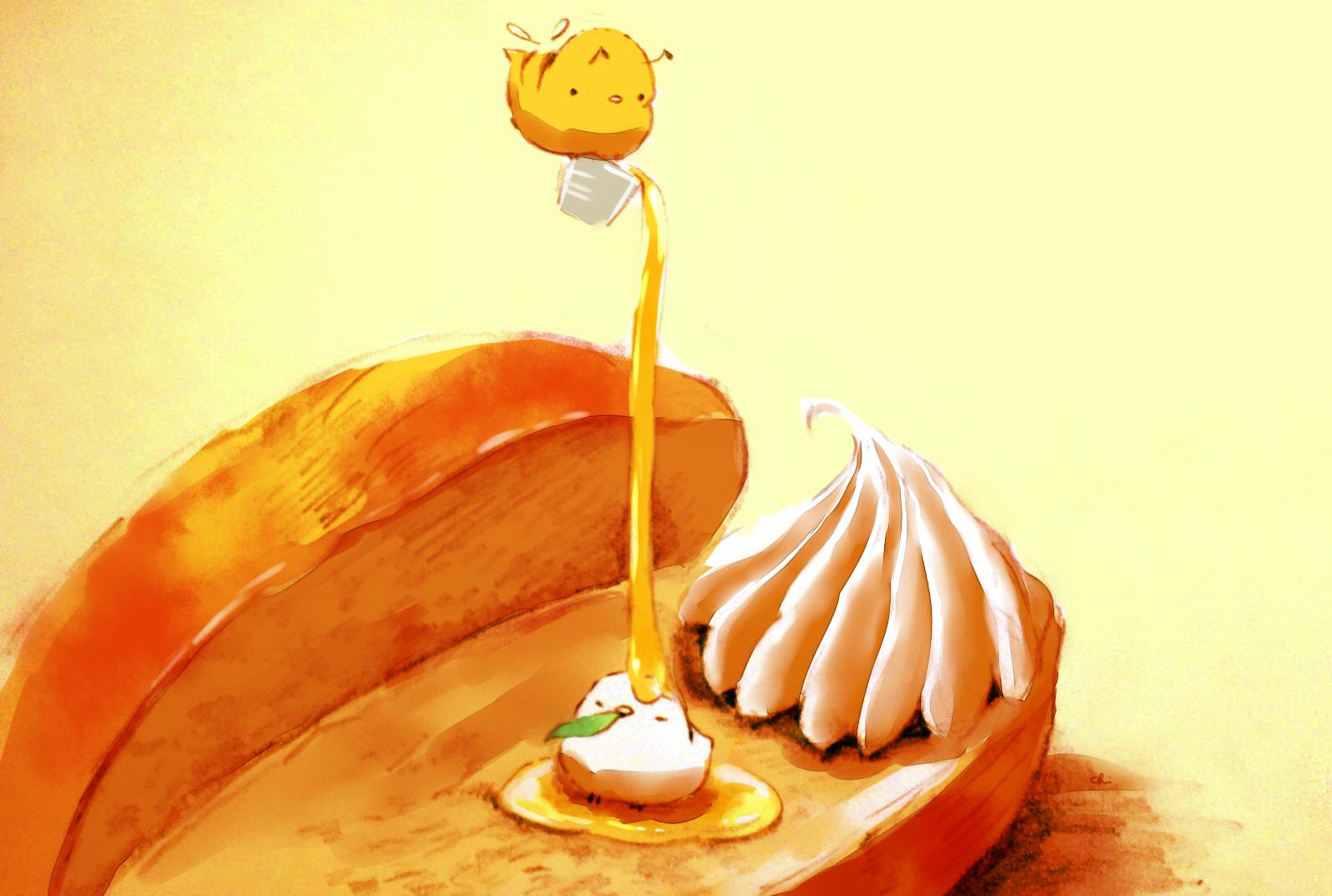 蜂蜜法式插画图片壁纸