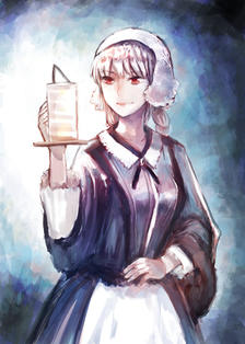 lady with lamp插画图片壁纸