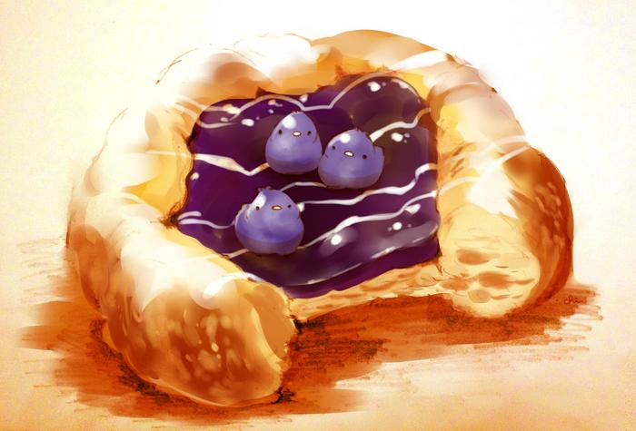 蓝莓德尼施插画图片壁纸