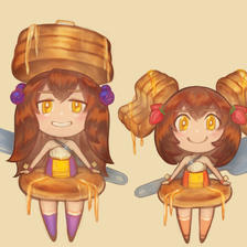 Pancake girls插画图片壁纸