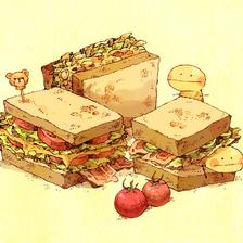 三明治插画图片壁纸