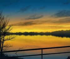 Evening Lake-背景风景