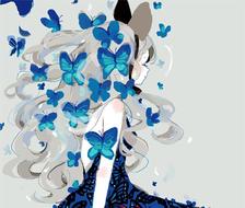 幸福的蓝蝴蝶-原创女孩子