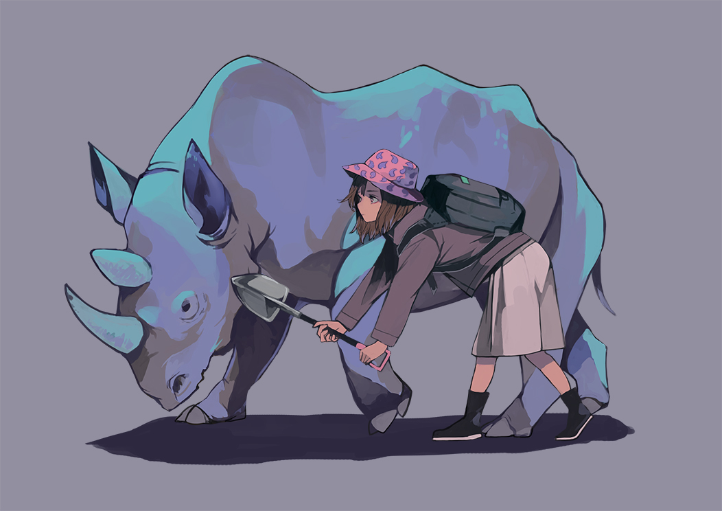 rhinoceros插画图片壁纸