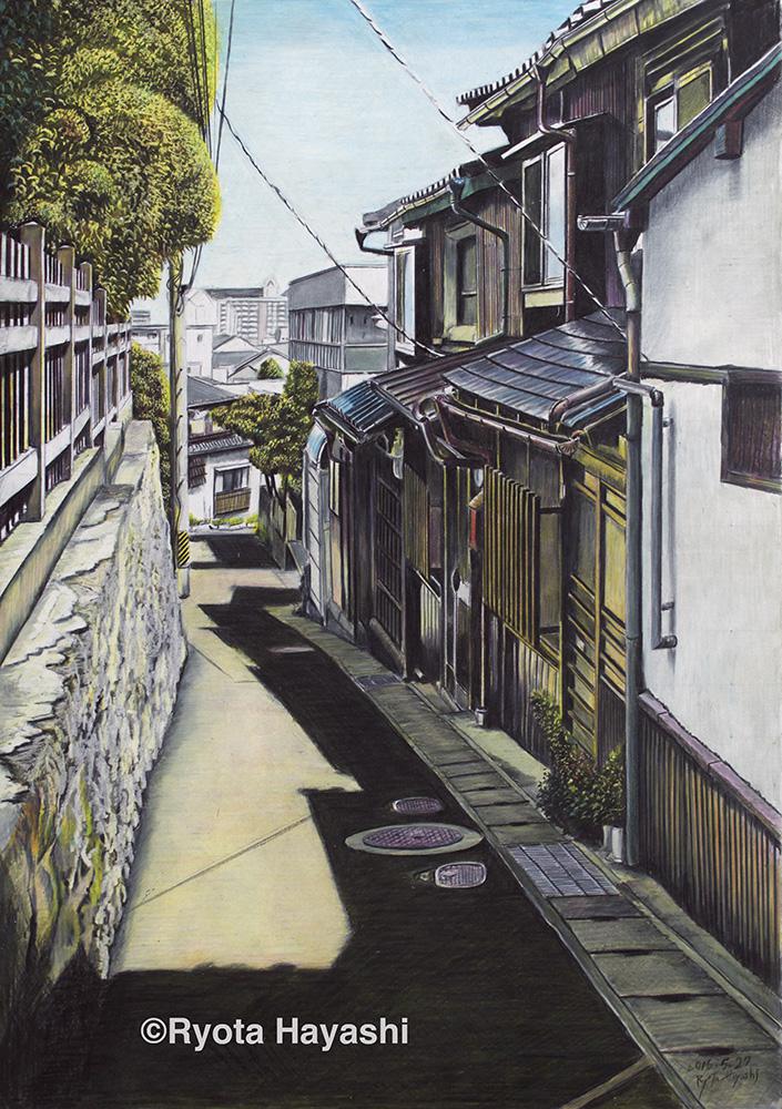 初夏の小径　長野市岩石町插画图片壁纸