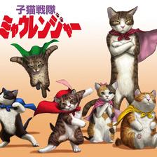 小猫战队插画图片壁纸