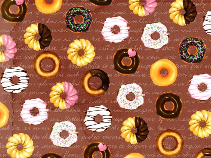 【甜甜圈】自由素材78插画图片壁纸