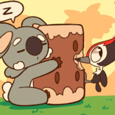 Pikipek and Nekkoala插画图片壁纸