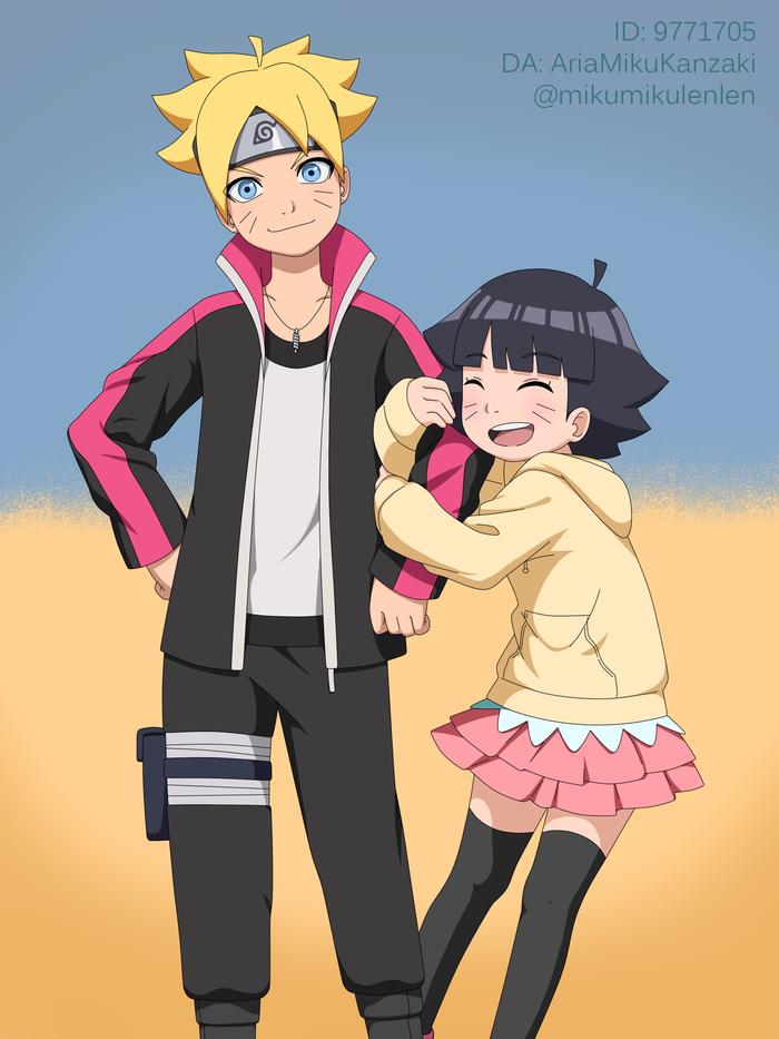 Boruto and Himawari插画图片壁纸