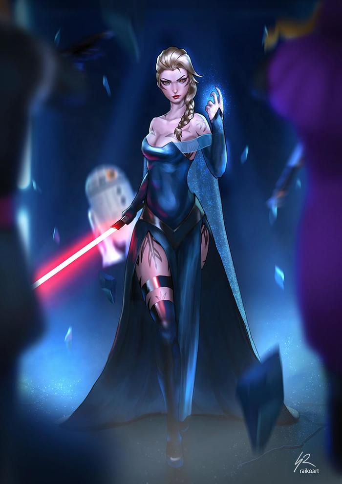 Star Wars: Sith Elsa插画图片壁纸