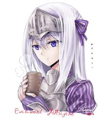 Drinking tea in silent插画图片壁纸